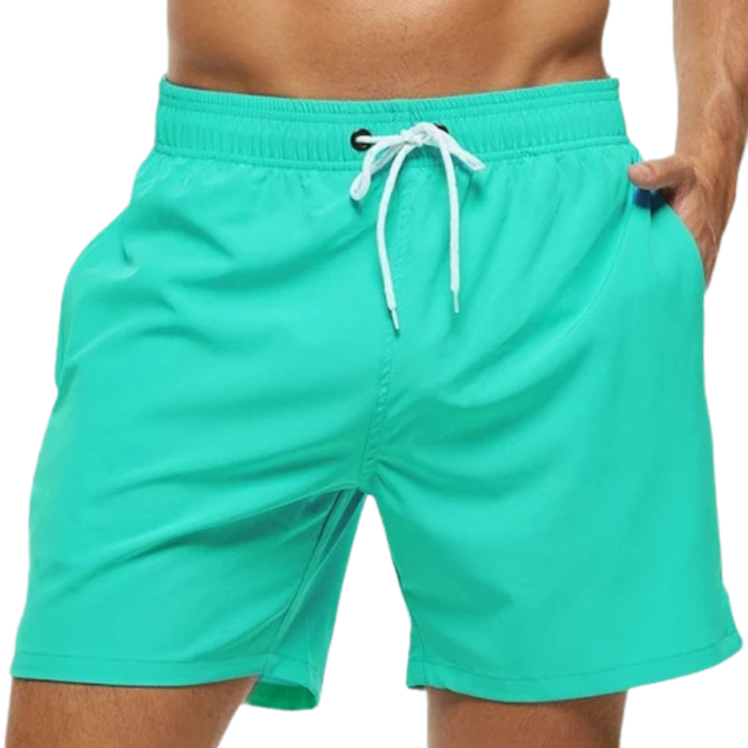 Herren-Strandshorts aus schnelltrocknendem Polyester mit mehreren Taschen – Relaxed Fit für Strand und Freizeit 6