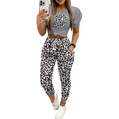 Variant image for Damen-Outfit-Set, schick, locker, runder Ausschnitt, synthetische Fasern-7