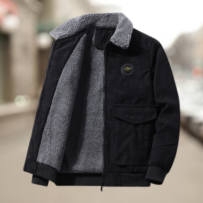 Herren-Winterjacke aus Cordura mit Doppelknopf und Fleece-Innenfutter – langlebige und trendige Herbstjacke für Herren 4