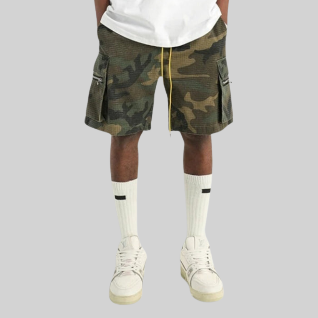 Herren-Shorts, Vintage, Baumwolle, lässige Passform-2