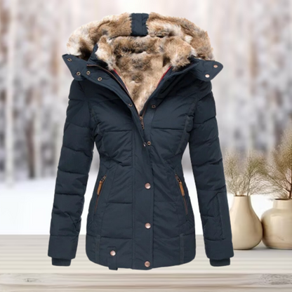 Variant image for Damen Winterjacke Lang Kunstfell mit Kapuze-9