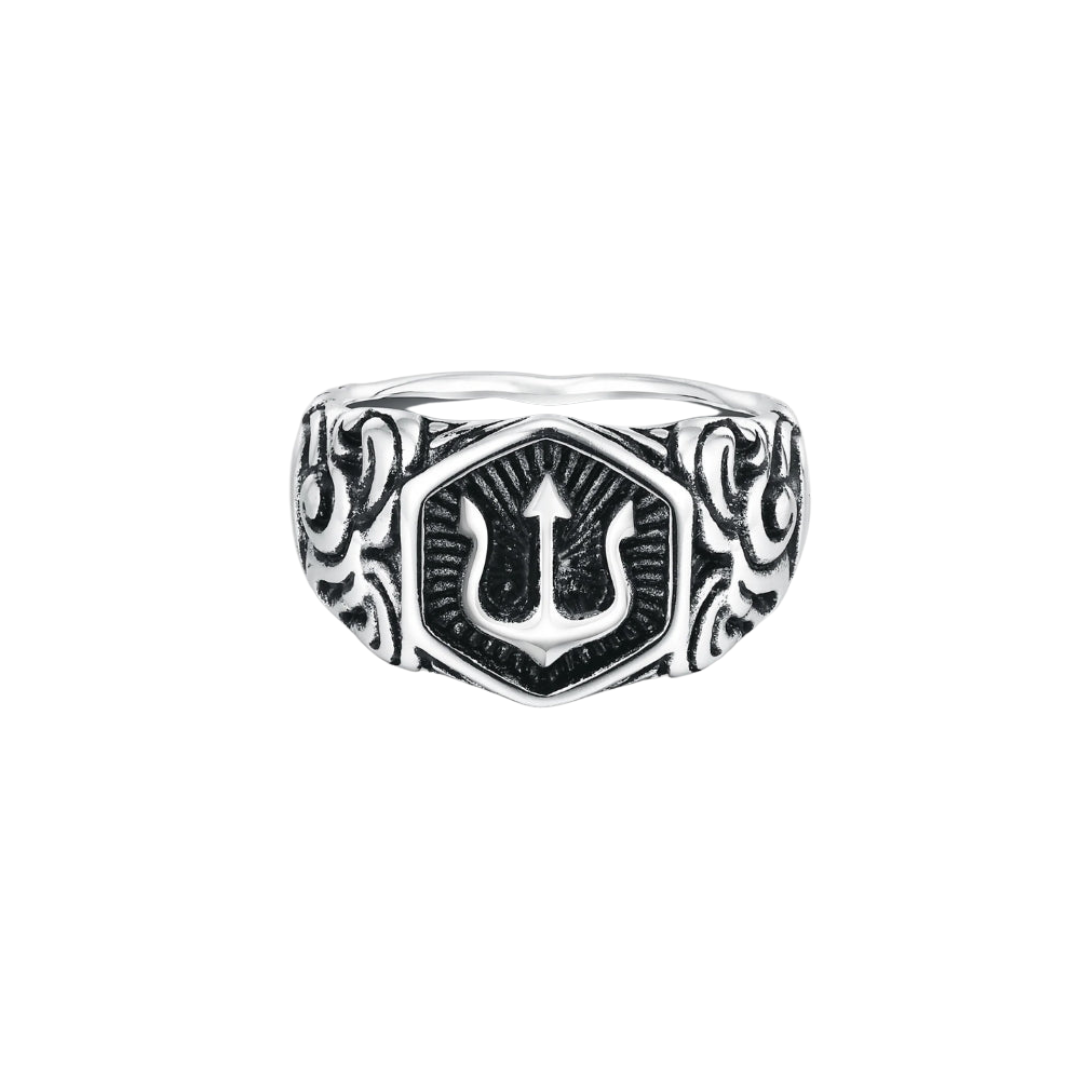 Damen-Cocktailring, retro Stil, rostfreier Stahl-1