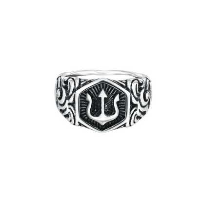 Damen-Cocktailring, retro Stil, rostfreier Stahl-1