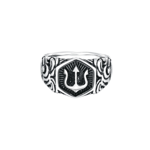 Damen-Cocktailring, retro Stil, rostfreier Stahl-1