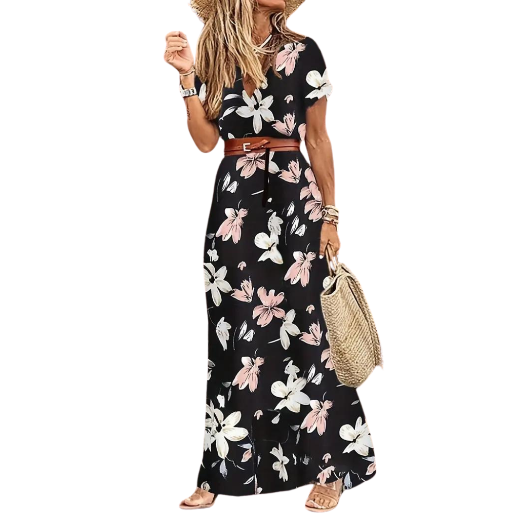 Variant image for Damen-Maxikleid, Boho, Polyester, langarm elegant Sommer-26