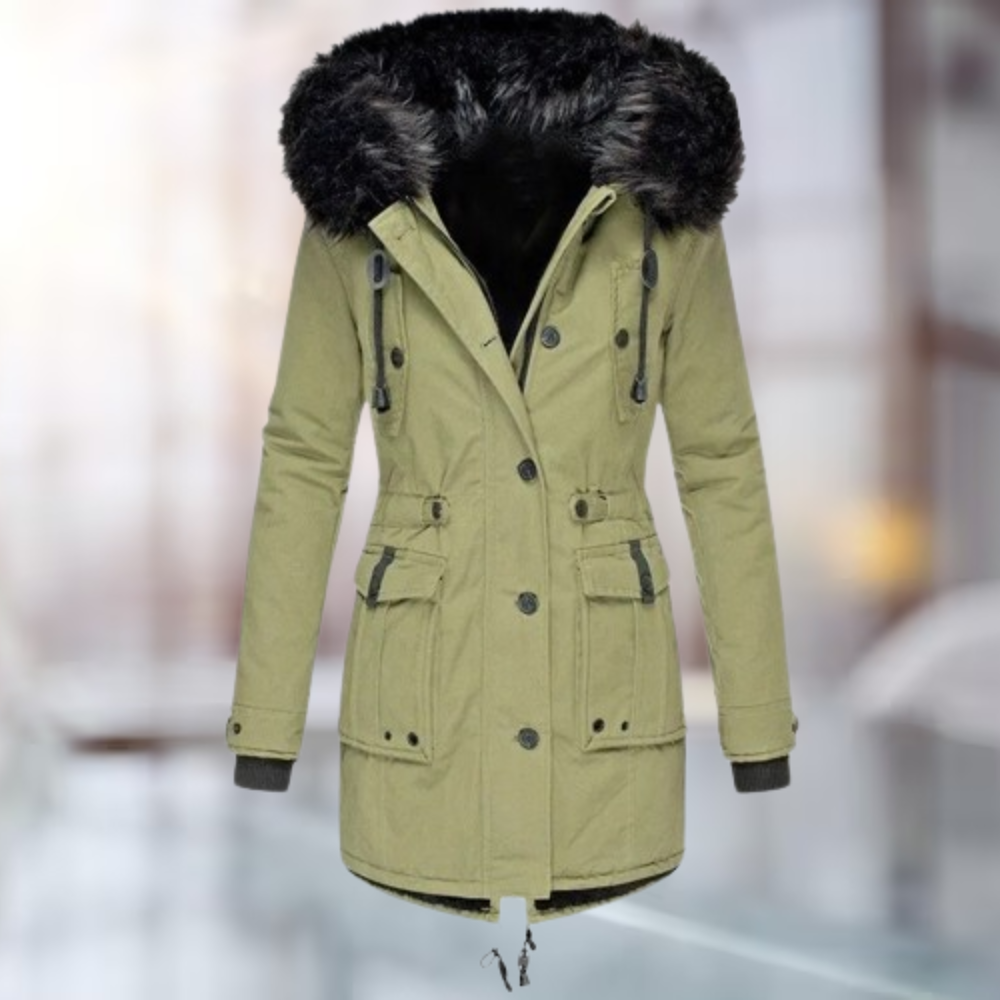 Damen-Mantel, lässiges Design, Polyester-1
