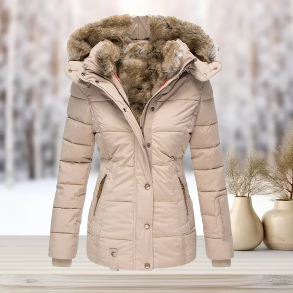 Variant image for Damen Winterjacke Lang Kunstfell mit Kapuze-1
