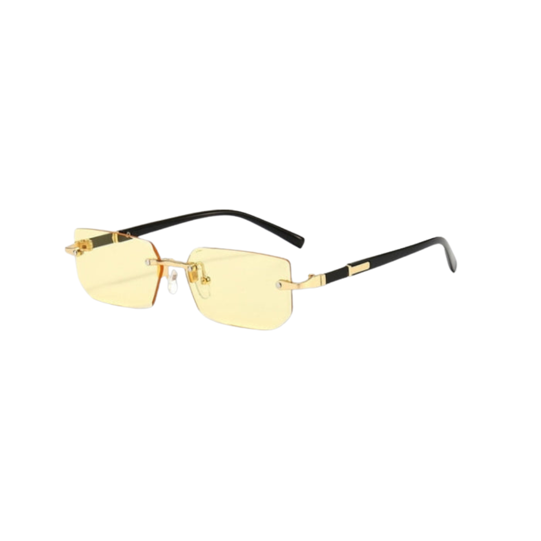Unisex-Sonnenbrille Rechteckig Randlos Polycarbonat-4