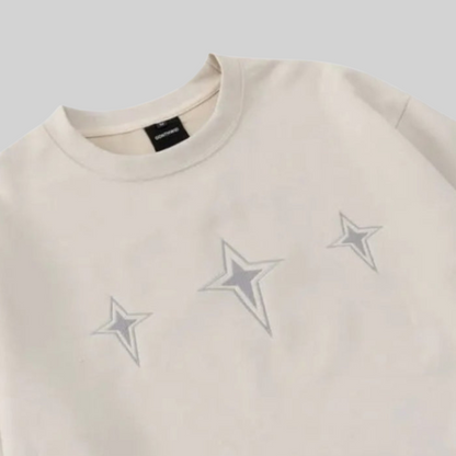 Damen-T-Shirt, Vintage besticktes Polyester-3