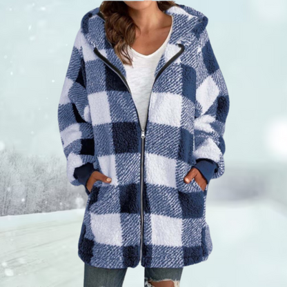 Damen-Mantel Langarm mit Kapuze Polyester-4