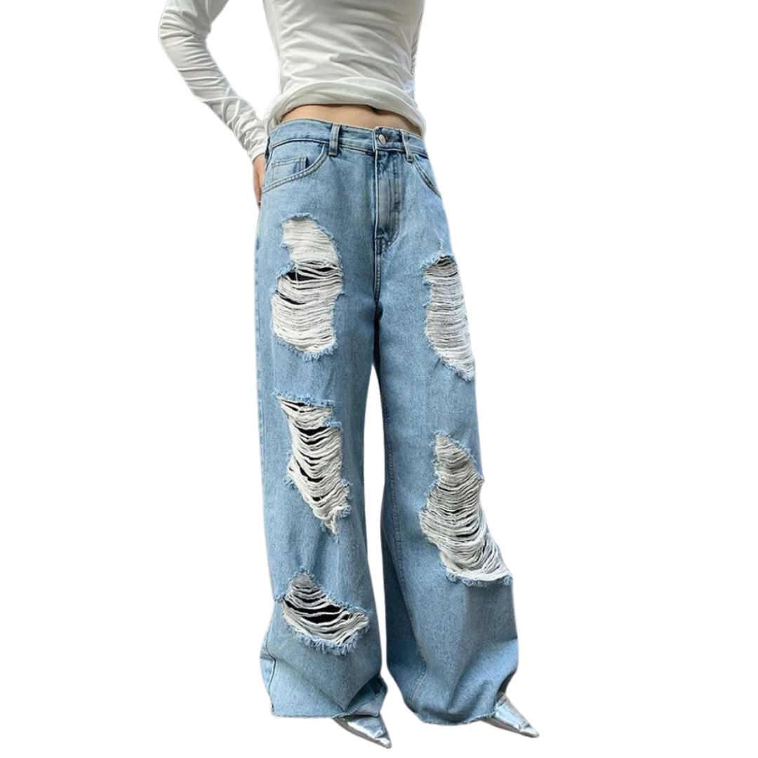 Herren-Jeans, weite Beinform, Vintage, Baumwolle-1