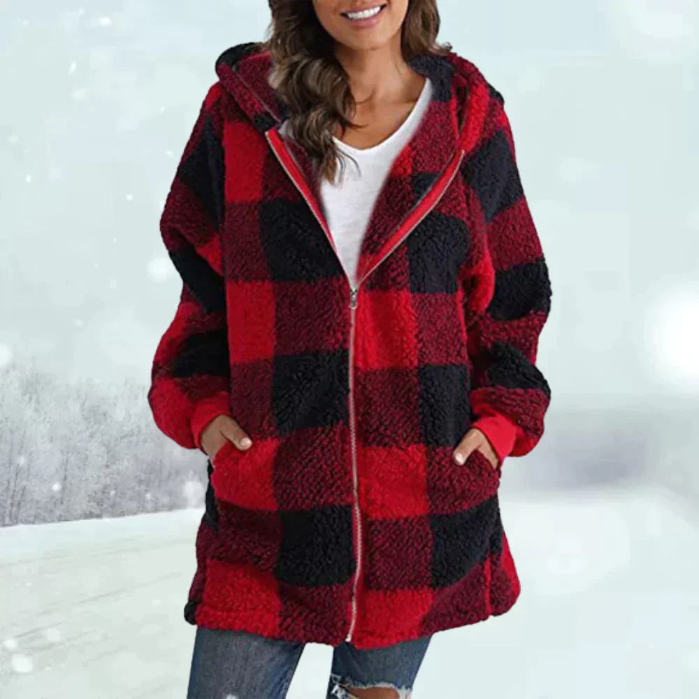 Lange Damen-Winterjacke mit Kunstfell und Kapuze – klassischer Wintermantel für kalte Tage 5