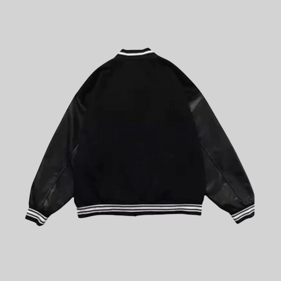 Herrenjacke, sportlich Patchwork, Wolle, Leder-6