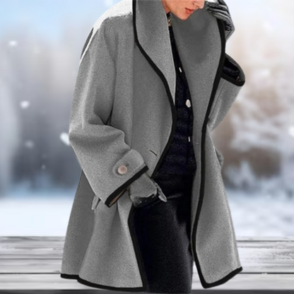 Winterjacke Damen Maßgeschneiderte Polyester Elegante Wintermantel-3
