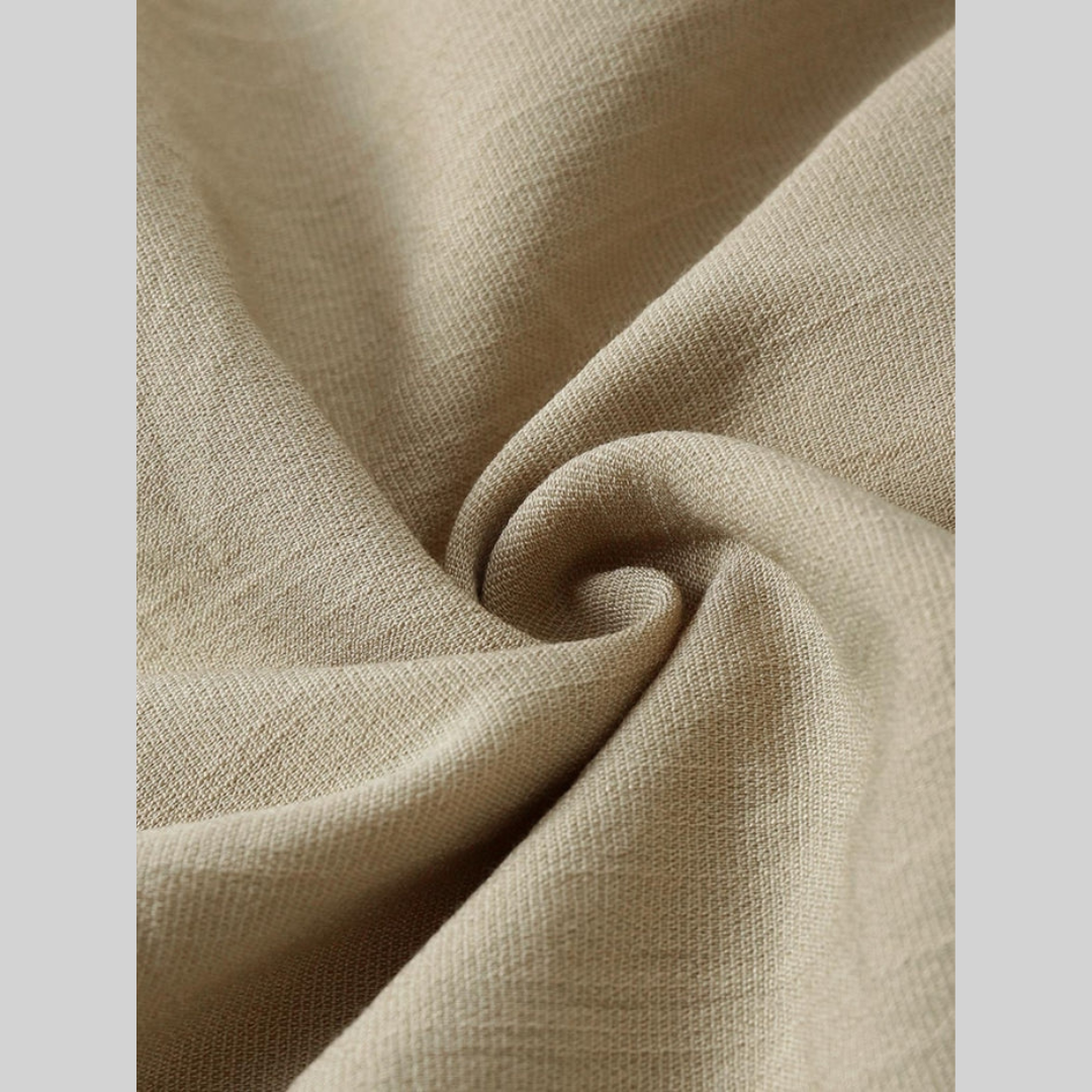 Herrenhemd, kurze Ärmel, Leinen, Polyester, Viskose-6