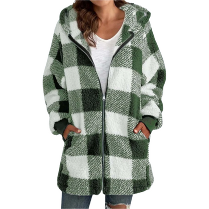 Damen-Mantel Langarm mit Kapuze Polyester-1