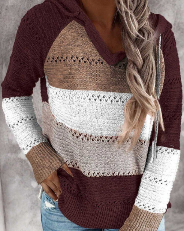 Damen-Kapuzenpullover im Bohemian-Stil, 100% Baumwolle-3
