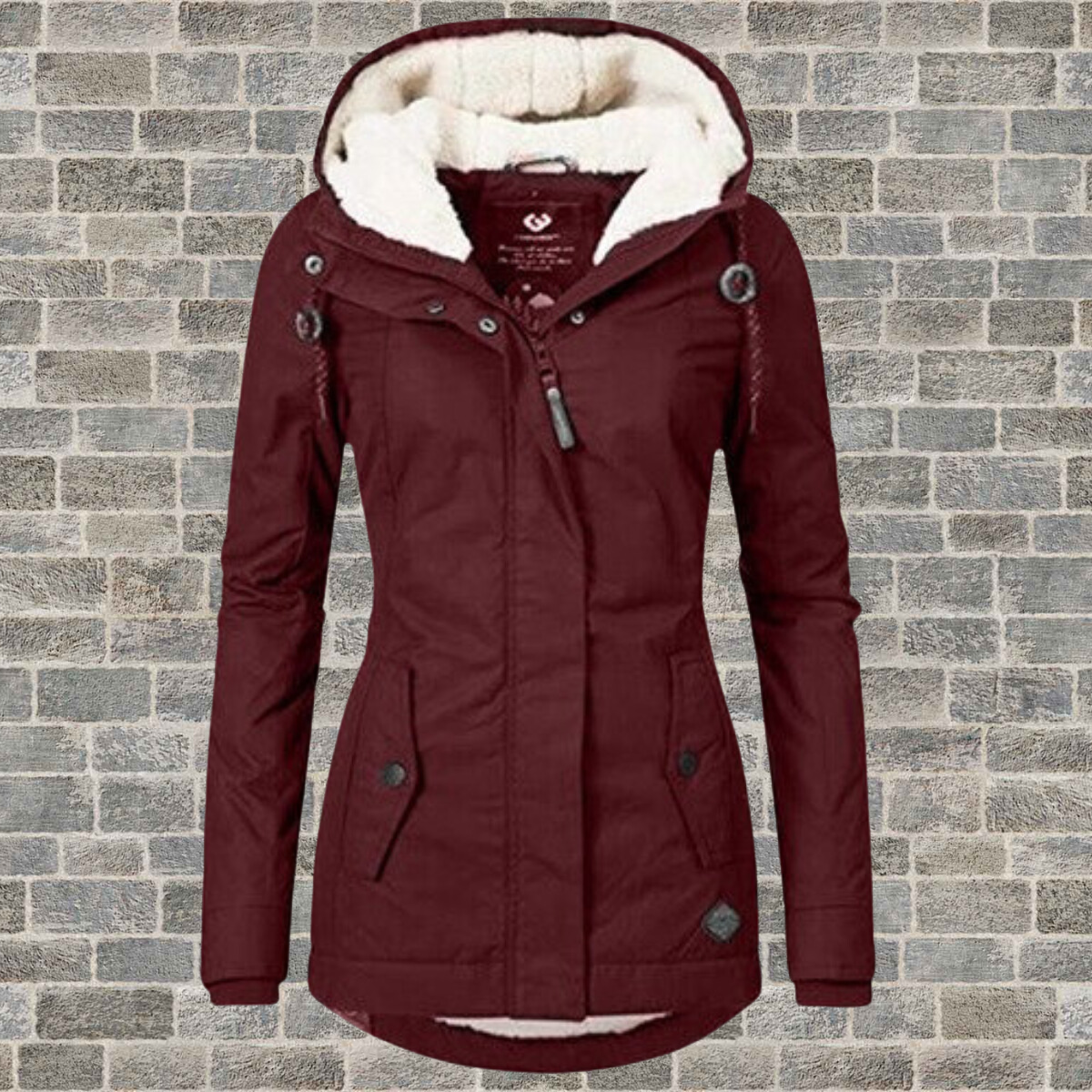 Damenjacke Plissiertes Design mit Kapuze Weicher Atmungsaktiver Stoff-3