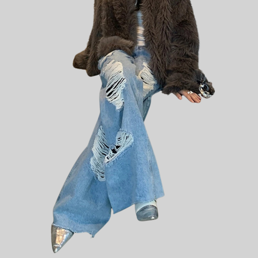 Herren-Jeans, weite Beinform, Vintage, Baumwolle-4