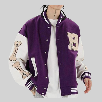 Herrenjacke, sportlich Patchwork, Wolle, Leder-4