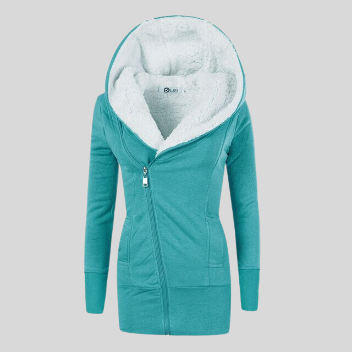 Langer Damen-Cardigan mit Kapuze aus weicher Baumwoll- und Bambusfaser – eleganter halblanger Cardigan für kalte Tage 6