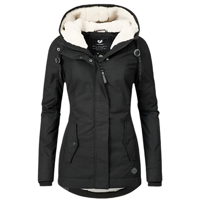 Winterjacke Damen Gesteppt mit Kapuze Polyester-1