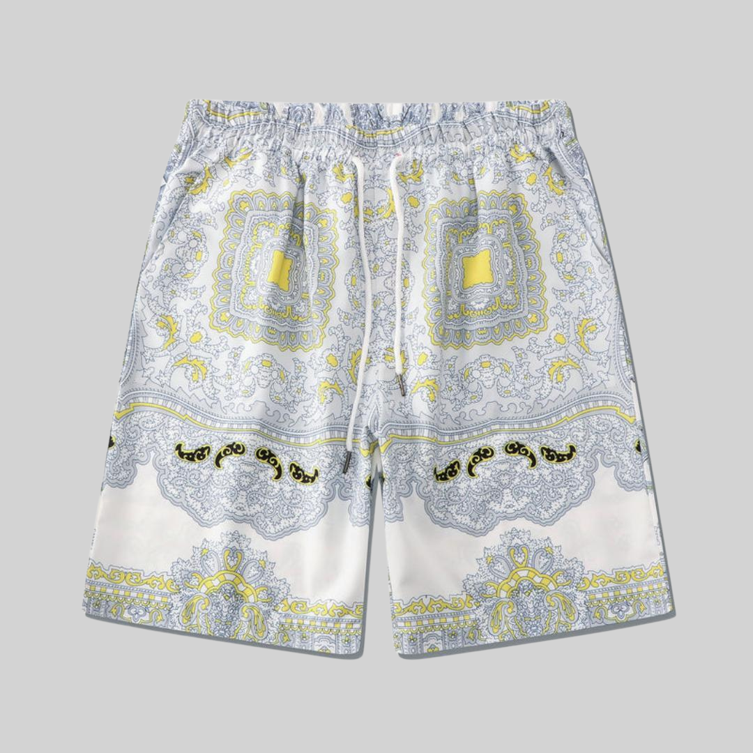 Geblümtes Strand-Set für Damen aus Polyester – lässiges Hemd und kurze Hosen für Sommeraktivitäten 3