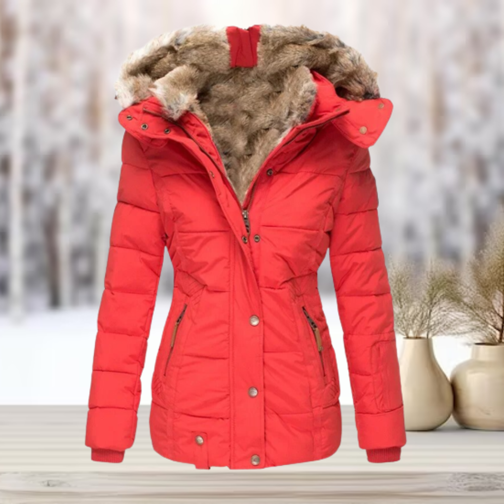 Variant image for Damen Winterjacke Lang Kunstfell mit Kapuze-41