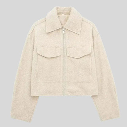 Variantenbild für Damen-Wolljacke, elegant, mit Reißverschluss, 100 % Wolle-6