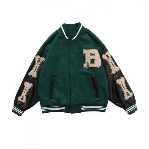 Herrenjacke, sportlich Patchwork, Wolle, Leder-1