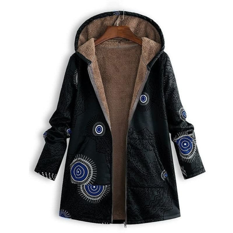 Variant image for Damen-Fleece-Hemd, Blumenmuster, weiches Polyester-22