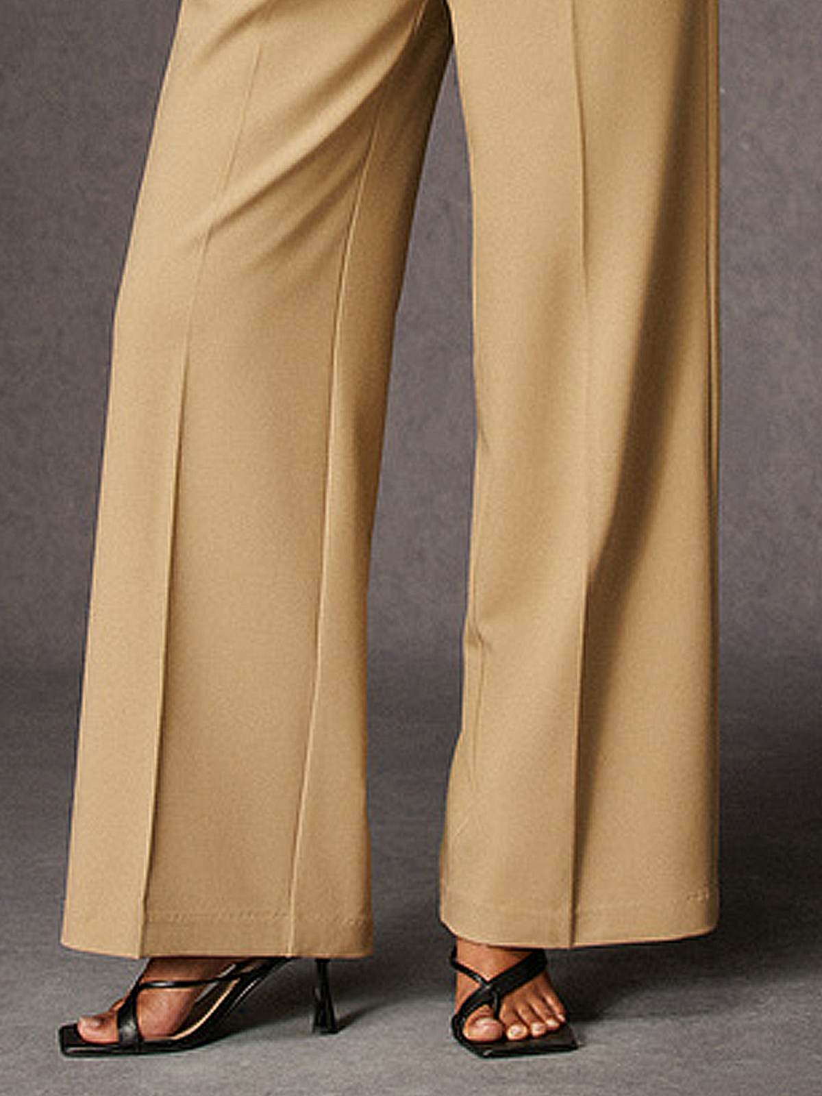 Damen-Lange Hose, Lockerer Schnitt, Baumwolle, Polyester-2