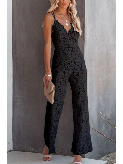 Damen-Jumpsuit mit V-Ausschnitt aus hochwertigem Material – elegantes Design für jeden Anlass, S-XL 6