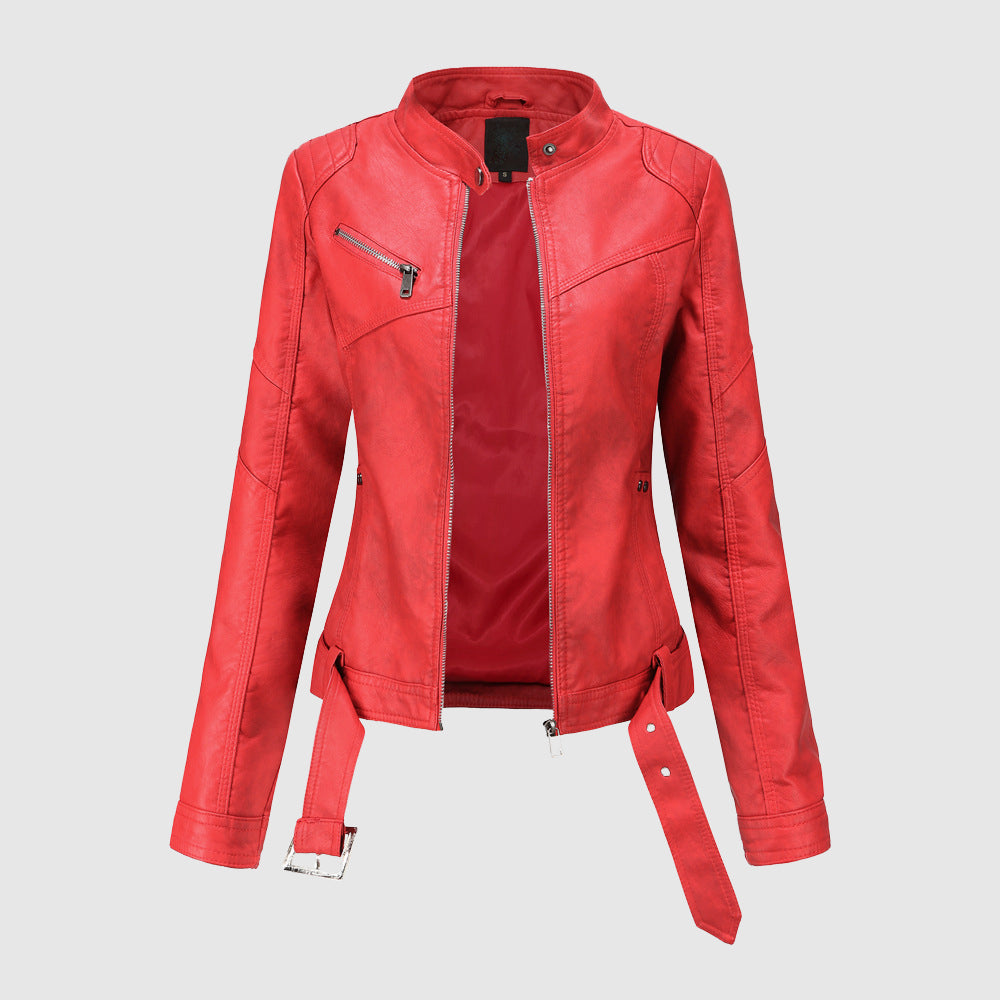 Damen Reißverschlussjacke Trendig Hochwertiges Material Schmale Silhouette-3
