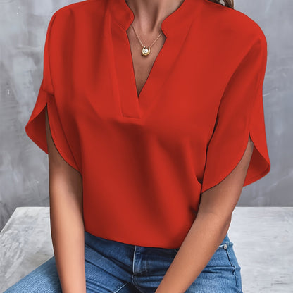 Variant image for Damen-Bluse, trendige Baumwollmischung, elegant, vielseitig-11