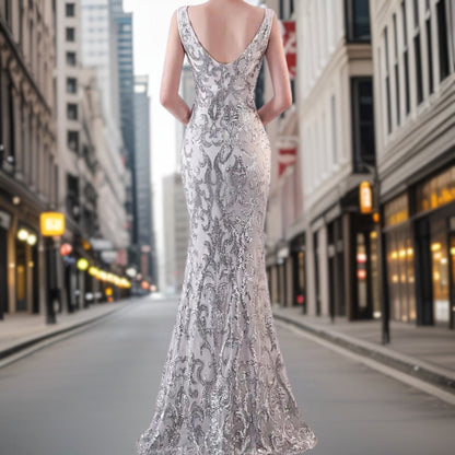 Damen Abendkleid Mermaid-Stil Hochwertiges Material-4