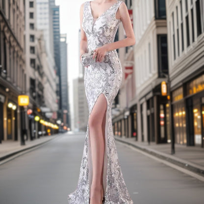 Variant image for Damen Abendkleid Mermaid-Stil Hochwertiges Material-11