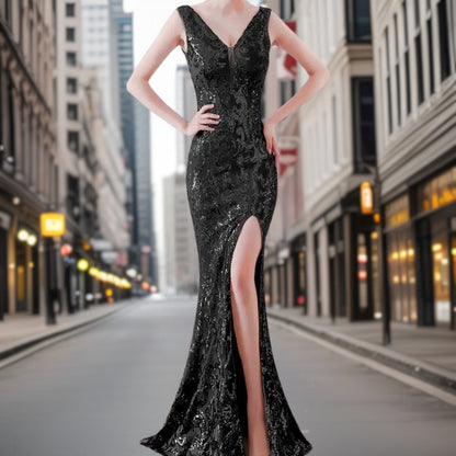 Damen Abendkleid Mermaid-Stil Hochwertiges Material-1