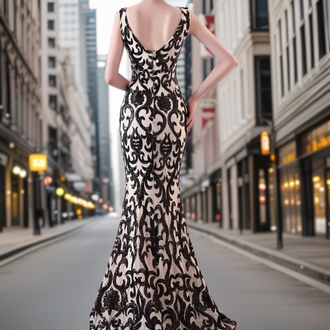 Damen Abendkleid Mermaid-Stil Hochwertiges Material-3