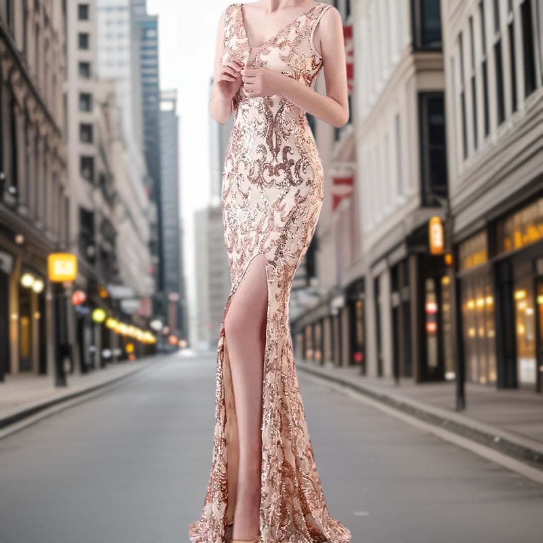 Variant image for Damen Abendkleid Mermaid-Stil Hochwertiges Material-16