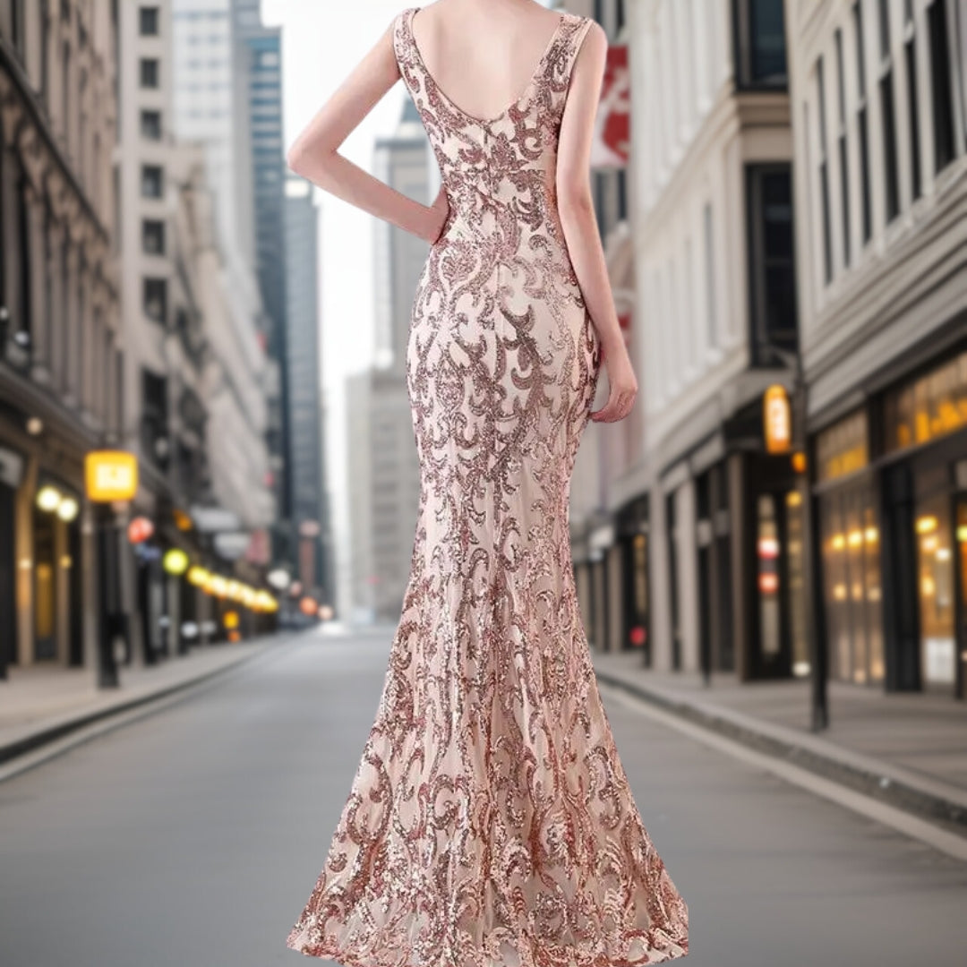 Damen Abendkleid Mermaid-Stil Hochwertiges Material-5