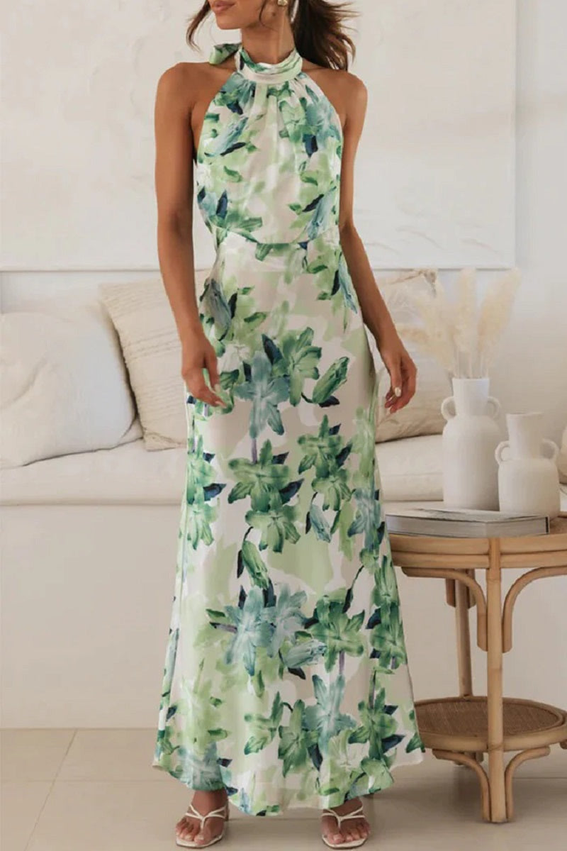 Damen-Maxikleid, Eleganter Hochwertiger Stoff-2
