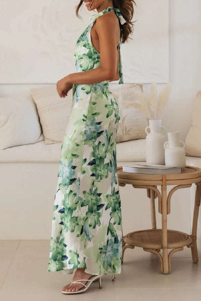 Damen-Maxikleid, Eleganter Hochwertiger Stoff-4