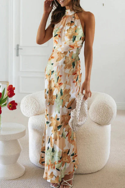 Damen-Maxikleid, Eleganter Hochwertiger Stoff-1