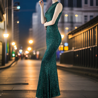 Variant image for Damen Abendkleid Lang Fließendes Polyester Elegantes Design-21