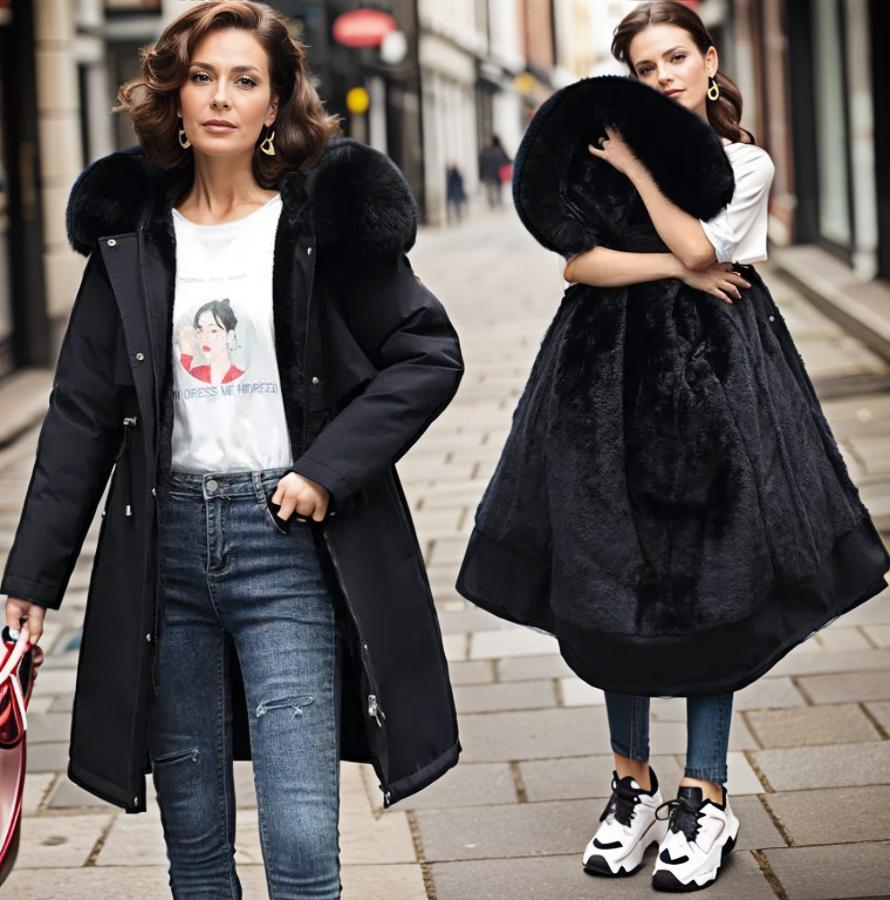 Variant image for Winterjacke Damen Elegant Figurbetont Polyester-17