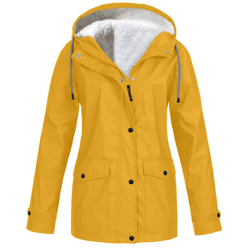 Damen-Regenmantel, elegant, wasserdicht, Polyesterfaser-1