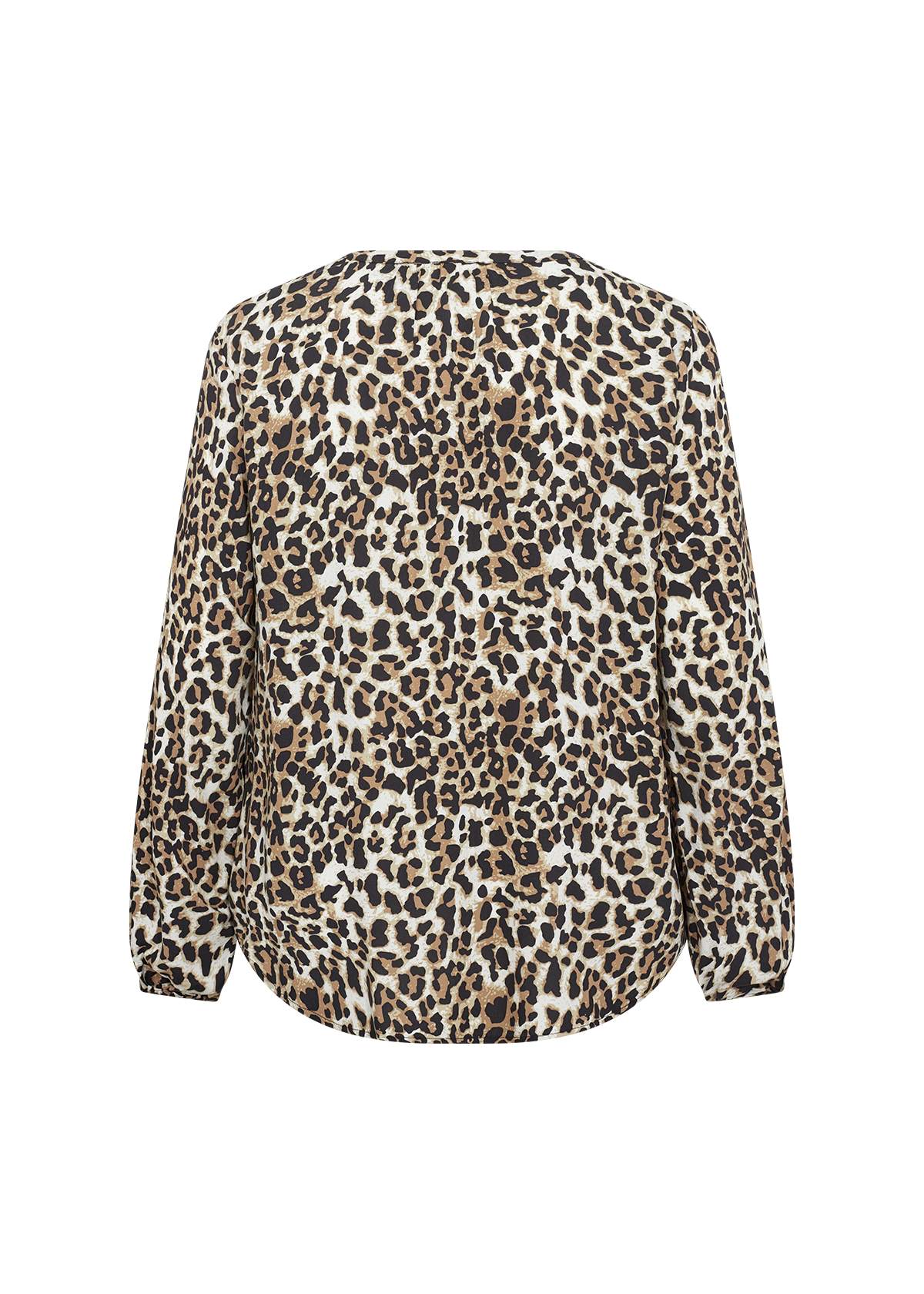 Damenbluse Leopardendruck Langarm Viskose-5