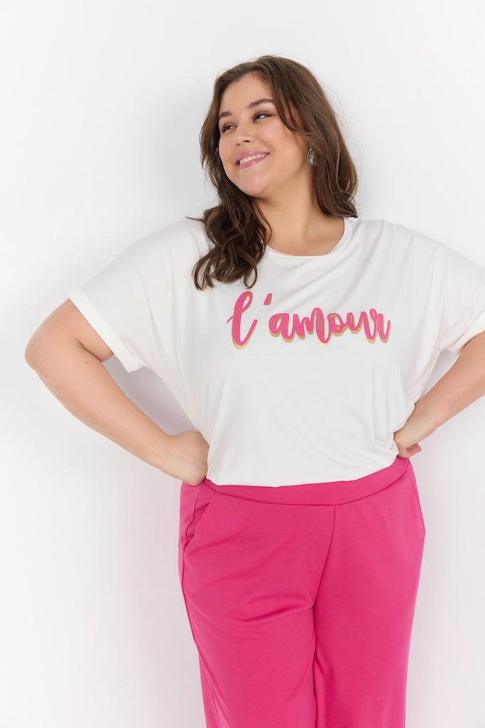 Damen-T-Shirt mit Rundhalsausschnitt und Print – weiches Lyocell-Elastan, lockere Passform, kurze Ärmel, erhältlich in den Größen S-XXL 3