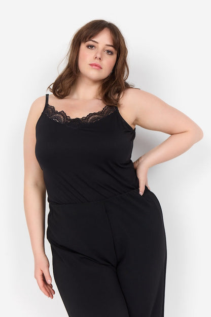 Damen-Party-Top, verstellbare Riemen, Lyocell, Elasthan-2